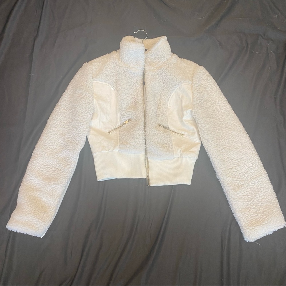 Dolls Kill - I Am Gia teddy/faux leather jacket